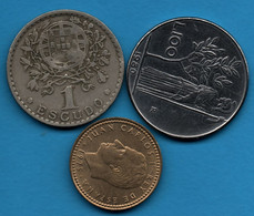 LOT 3 COINS :  ESPANA - PORTUGAL - ITALIA - Lots & Kiloware - Coins