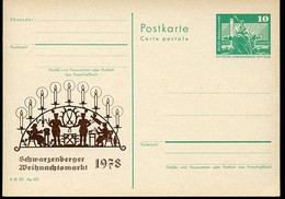 DDR P79-26-78 C76 Postkarte PRIVATER ZUDRUCK Weihnachtsmarkt Schwarzenberg 1978 - Privatpostkarten - Ungebraucht