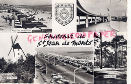 85- SAINT JEAN DE MONTS- ST JEAN DE MONTS- PLAGE DEMOISELLES-ROTONDE-MOULIN-1966 - VENDEE - Saint Jean De Monts