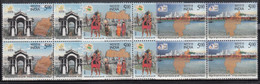 INDIA 2022  Set Of 3 In Blocks Of 4, 50 YEARS  FULL STATEHOOD Of MANIPUR, MEGHALAYA & TRIPURA States   MNH(**) - Nuevos