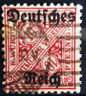 ALLEMAGNE Empire                     Service N° 15 AA                     OBLITERE - Oficial