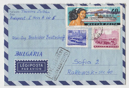 Hungary 1965 Hungarian Air Letter Airmail With Mi-Nr.1926,1931,1939 Stamps Stamp Sent To Bulgaria (8825) - Brieven En Documenten