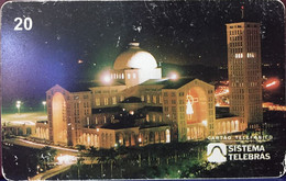 Phone Card Manufactured By Telebras In 1998 - Photo National Shrine Of Our Lady Aparecida - Aparecida - São Paulo - Text - Kultur