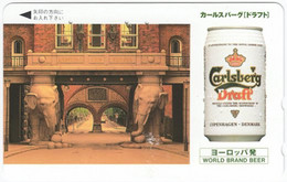 JAPAN K-976 Magnetic NTT [110-011] - Advertising, Drink, Beer - Used - Japan