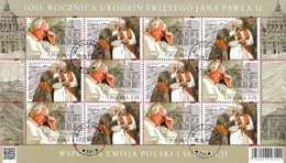 M 2020.05.13. 100th Anniversary Of The Birth Of St. John Paul II - Used Sheet - Usati