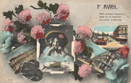 Carte Postale Ancienne Fantaisie - 1er Avril -fillette - 1° Aprile (pesce Di Aprile)