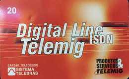 Phone Card Manufactured By Telebras In 1998 - Disclosure Of Digital Line ISDN OperadoraTelemig - Telecom Operators