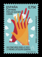 Spain 2022 Mih. 5594 Disello Stamp Design Competition. Fight Against COVID-19 Coronavirus. Collective Applause MNH ** - 2021-... Ungebraucht