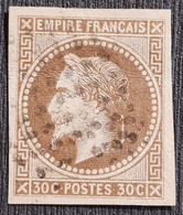 France 1871/72 Emissions Générales Napoléon III N°9 Ob Petit Pli D'archive B  Cote 80€ - Napoléon III.