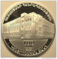@Y@   Armenië 100 Dram 2003 (PROOF) "110th Anniversary Of State Banking" RARE - Armenië