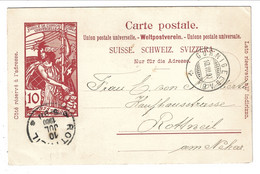 CARTE POSTALE POSTKARTE STATIONERY UPU Gurnigelbad, Rüti Bei Riggisberg To GERMANY Rottweil 1900 10 Rp. - Lettres & Documents
