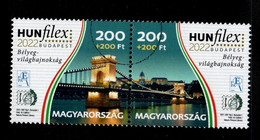 HUNGARY - 2021.SPECIMEN Pair Of Stamps - HUNFILEX 2022 Budapest  / Chain Bridge  MNH!!! - Proeven & Herdrukken