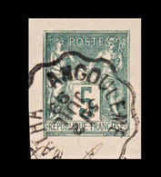 1876 France Sage N° 75 .  N Sous U. Type II . CAD 1899 Angouleme Charente  Sur Fragment Entier Postal - 1876-1898 Sage (Type II)