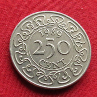 Surinam 250 Cents 1989 KM# 24 Suriname Surinão Cent - Surinam 1975 - ...