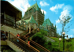 Canada Quebec Chateau Frontenac From Cote De La Montagne 1989 - Québec - Château Frontenac