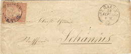 1859- Enveloppe De St GALLIEN  Affr. 15 Rappen  Zumstein N°24 - Covers & Documents