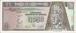 GUATEMALA   -  50  Centavos 1989   -- UNC -- - Guatemala