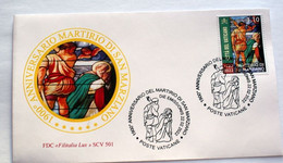 VATICAN 2022, ANNIVERSARIO MARTIRIO DI SAN MARZIANO, FDC - Nuovi