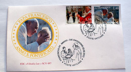 VATICAN 2022, PAPA FRANCESCO X° ANNO PONTIFICATO, FDC - Neufs