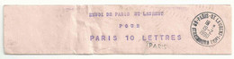 Cachet Manuel De Paris Saint Laurent  Sur Un Collier De Sac - Courrier Pour Paris 10 - Handstempel