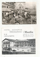 Cp + Publicité 4 Pages , RESTAURANT MARTIN , HOTEL MODERNE,  64 , HENDAYE, Frais Fr 1.75 E - Hotels & Restaurants