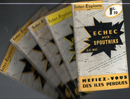 Lot De 5 Romans Inter Espions Jet Des Editions Presses Internationales N: 49.53.54.57.& 70 Titres Divers Des Années 1963 - Otros & Sin Clasificación