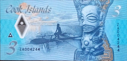 Cook Islands 3 Dollars ZA Replacement Unc - Islas Cook