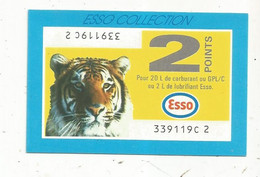 Ticket 2 Points Pour 20 Litres De Carburant, ESSO COLLECTION , 2 Scans - Unclassified