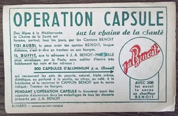 BUVARD: J. A. BENOIT Marseille Yaourts Et Desserts Opération Capsule Camion (20.8 X 13.2 ) - Milchprodukte