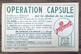 BUVARD: J. A. BENOIT Marseille Yaourts Et Desserts Opération Capsule Camion (20.8 X 13.2 ) - Zuivel