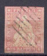 Suisse 1854 Helvetia  Yvert 28a Oblitere. - Gebraucht