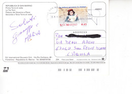 SAN MARINO  2005 -  Storia Della Lettera Su Cartolina - Cartas & Documentos