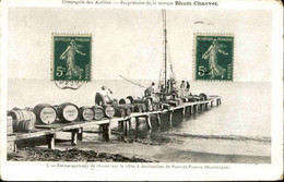 PUBLICITÉS - Carte Postale Publicitaire Du Rhum Chauvet -Embarquement Du Rhum Pour Fort De France - L 117148 - Publicité