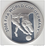 @Y@   Azerbaijan 50 Manat 2004 Silver Proof Worldcup Soccer RARE Mintage Only 200. - Azerbeidzjan