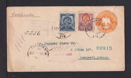 1908 - 5 C. Ganzsache Als Einschreiben Ab Siraloa Nach Canada - México
