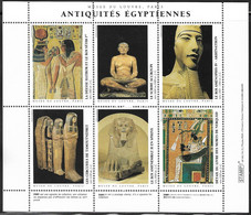 France Vignette Bloc De 6 Vignettes Antiquités Egyptiennes  Neuf ** Thémes Art, Histoire. - Blocs & Carnets