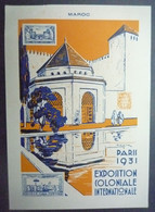 Maroc CP Entier Type Semeuse 1931 Neuve : Expo.Coloniale - Briefe U. Dokumente