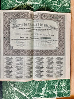 Cie  Générale  Des  PRODUITS  De  L' ABBAYE  De  BELLECOMBE -------- Part  De. Fondateur - Landwirtschaft