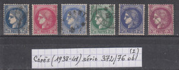 France Cérès (1938-41) Y/T Série 372/376 Oblitérés (2) - 1945-47 Cérès De Mazelin