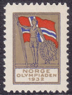 NORWAY - 1932 «Norwegian MNH Label For The Los Angeles Summer Olympics» - Sommer 1932: Los Angeles