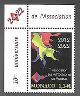 Monaco 2022 - Yv N° 3313 ** - 10 Ans Des  ART’ochtones - Nuovi