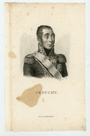 (GRAVURE EAU FORTE) "GROUCHY" MARECHAL EN 1815 -  GRAVÉ PAR FORESTIER FORMAT HORS TOUT 13X21 CM OU ENVIRON - Stiche & Gravuren