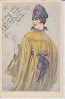 JEUNE  FEMME  ROBE  JAUNE  -SIGNÉ  BOMPARD  - C P A  ( 22 / 2 / 256  ) - Bompard, S.