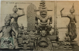 Indochine - Tonkin - Yunnam - Idoles Bouddhiques En Bronze - Carte Postale Pour La France - 1910 - Usados