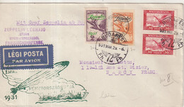 HONGRIE : PA . VOL . ZEPPLIN . " BUDAPEST " . 1931 . - Covers & Documents
