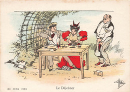 Illustrateur GUILLAUME - Carte Précurseur Le Déjeuner - CARTE PRÉCURSEUR Dos 1900 -très Bon état - Guillaume