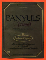 Grande Etiquette Neuve De Vin Banyuls Vermeil Celliers Des Templiers à Banyuls Sur Mer  - 100 Cl - Languedoc-Roussillon