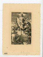 GRAVURE FAC-SIMILI D'ABRECHT DURER "LA RESURRECTION" FORMAT DE LA CUVETTE 8X12 CM (TIMBRE A SEC REICHSDRUCK) - Prints & Engravings