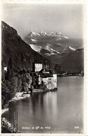 Suisse Vaud Veytaux Lac Leman Le Chateau De Chillon Dents Du Midi 1949 - Veytaux