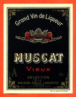 Etiquette Ancienne Glaçée Neuve De Vin De Liqueur Muscat Vieux émile Labarthe à Sète - Languedoc-Roussillon